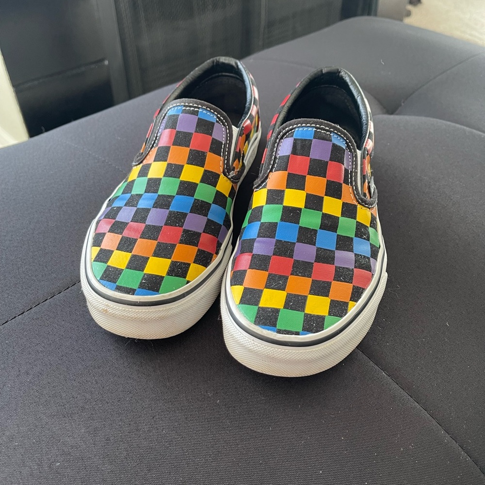 Rainbow Checkered Vans